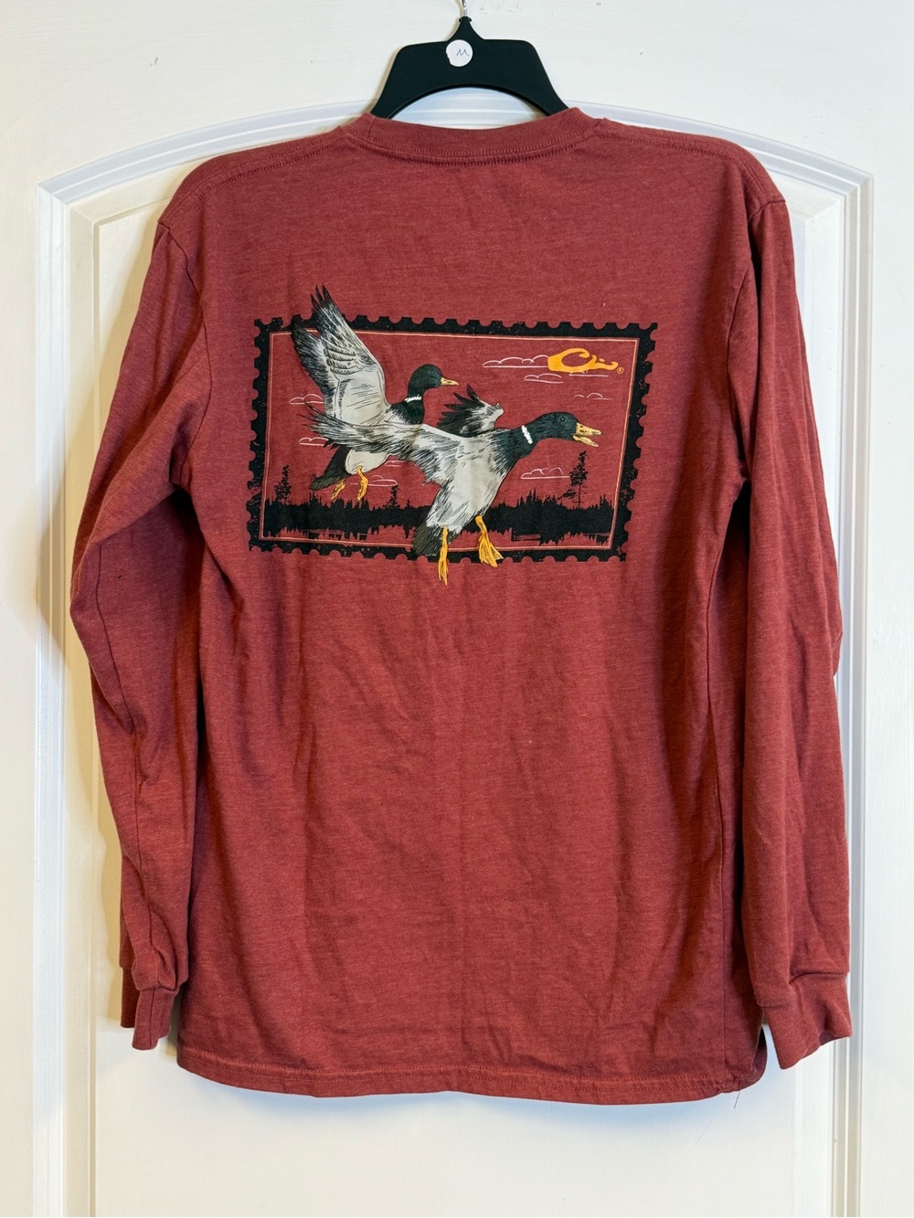 Drake Waterfowl Mallard Duck Graphic Long Sleeve Pocket T-Shirt
